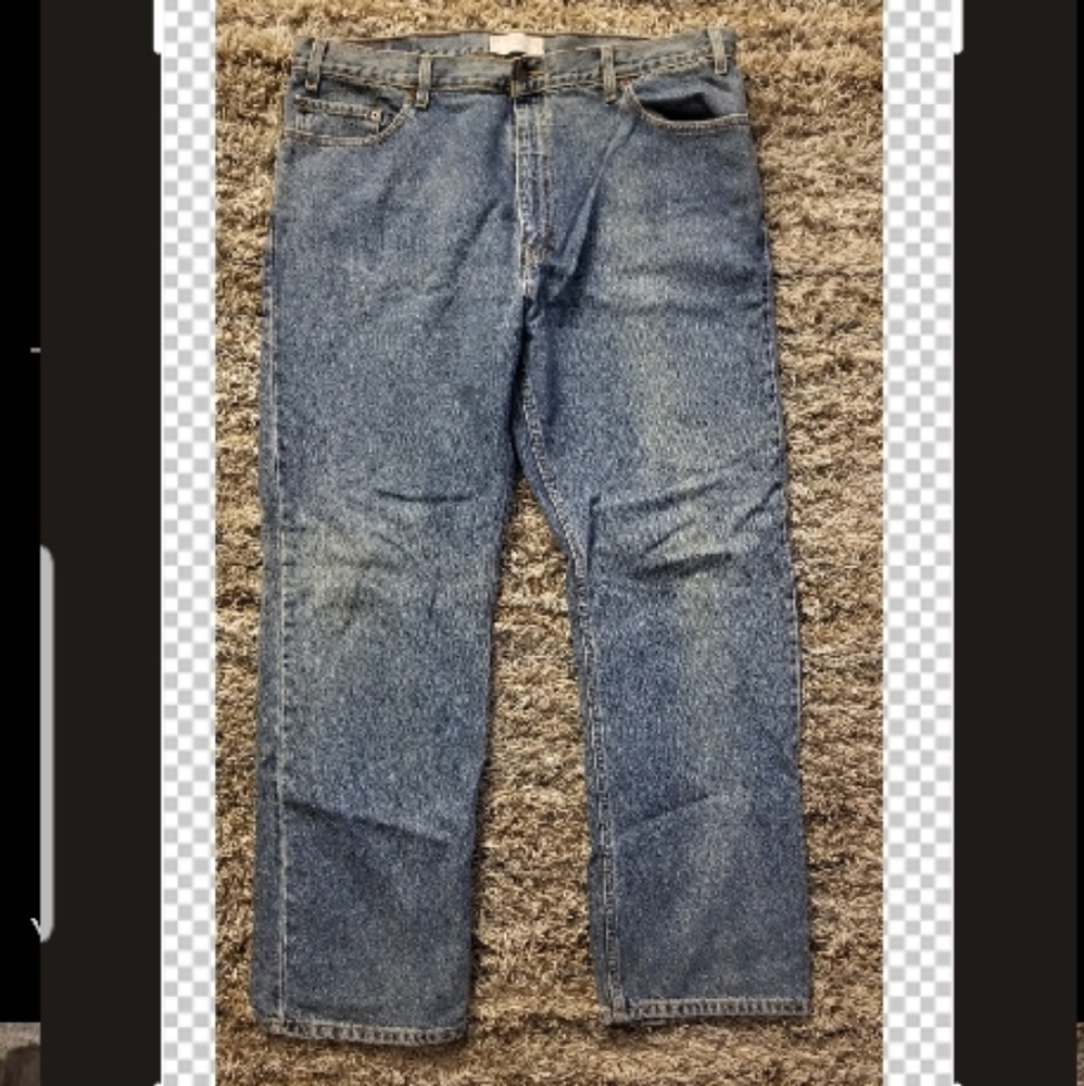 Men's Blue Jeans Levi's 42 32 Regular Fit Boot Fit Straight Leg
